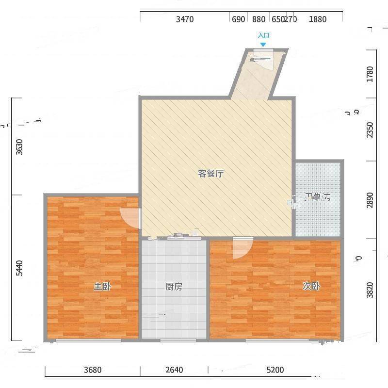 数码广场软件园2室0厅0卫112㎡户型图