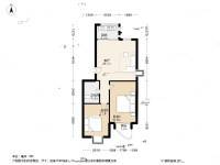 格林小镇2室1厅1卫75.7㎡户型图