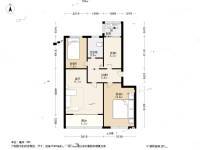 金源北里2室1厅1卫70.3㎡户型图