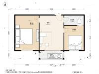 金源北里2室1厅1卫56.3㎡户型图