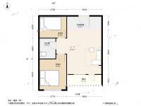 亿锋广场二期2室1厅1卫57.9㎡户型图