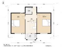 金州区光明小区2室1厅1卫58.4㎡户型图