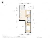 金纺金莲怡园2室1厅1卫64.8㎡户型图