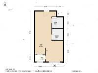 苹果公寓1室0厅1卫48.1㎡户型图