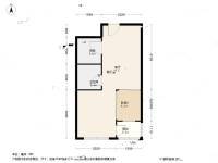 苹果公寓1室1厅1卫48.3㎡户型图