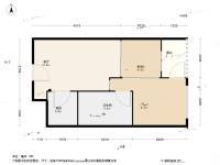 苹果公寓2室1厅1卫48.2㎡户型图