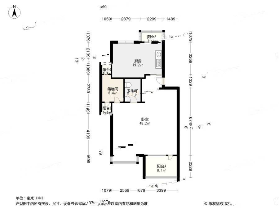 知音园1室0厅1卫183.3㎡户型图