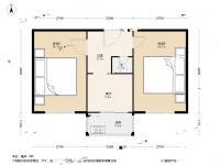 西沟小区2室1厅1卫49.5㎡户型图