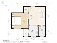 名贵山庄青年公寓1室1厅1卫51㎡户型图