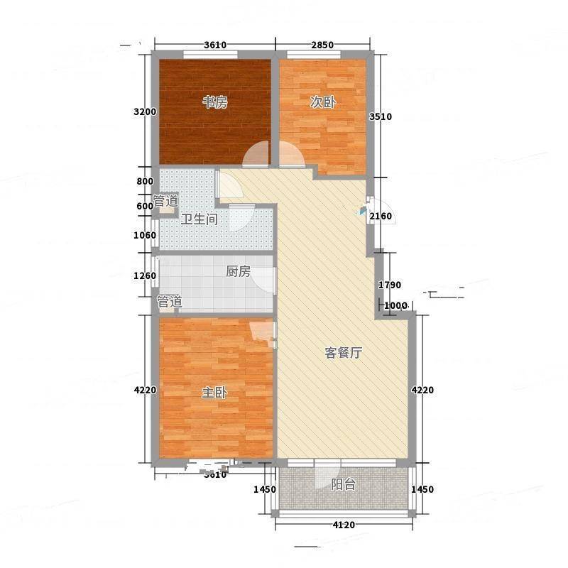 大港永安四季3室0厅0卫109㎡户型图