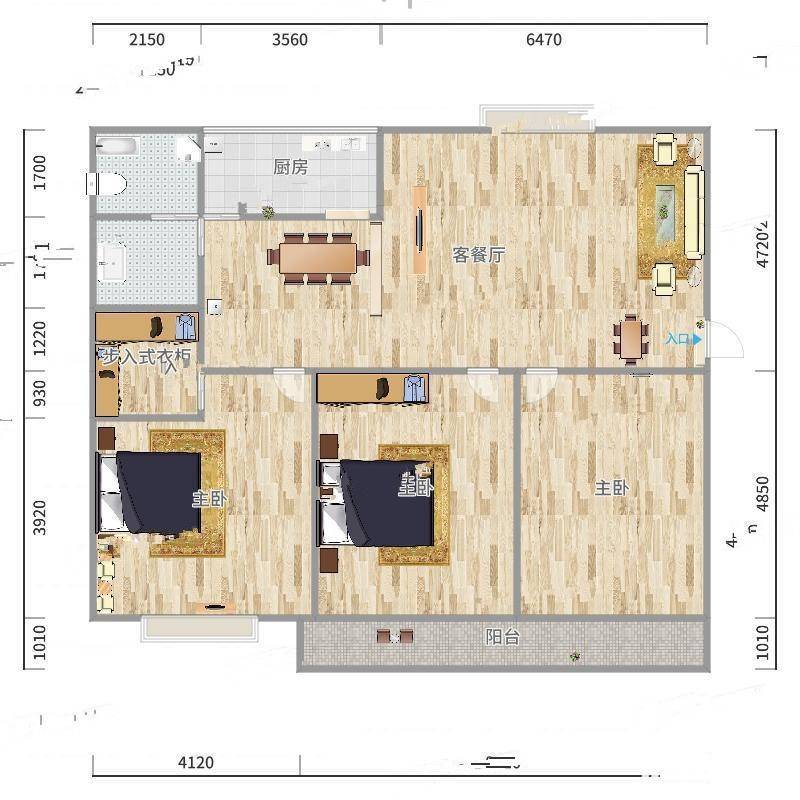 维多利亚北区3室0厅0卫146㎡户型图