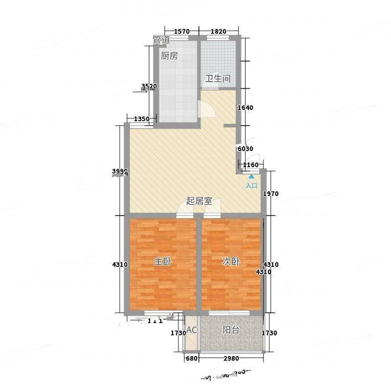 顺安馨城2室0厅0卫89㎡户型图