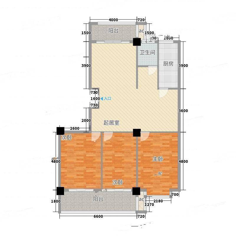 日月花园3室0厅0卫146㎡户型图