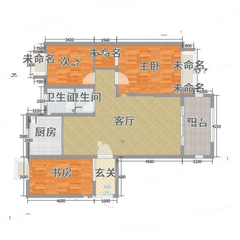 苍梧小区3室0厅0卫117㎡户型图