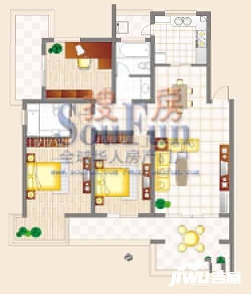 龙栖湾4室2厅2卫208㎡户型图