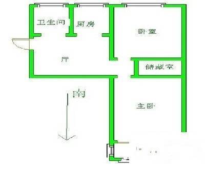 风华里2室1厅1卫66㎡户型图