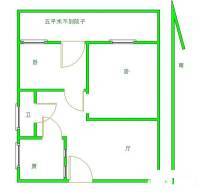 春潮花园三期2室1厅1卫90㎡户型图