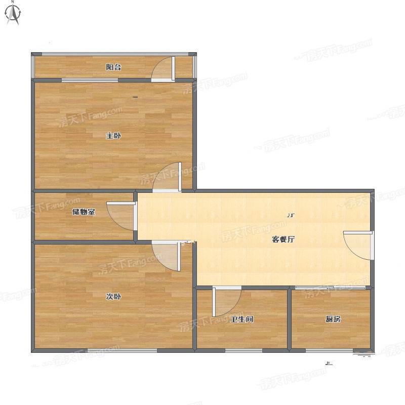 红旗花园2室1厅0卫81㎡户型图