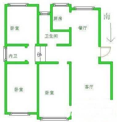 春江花园二期3室2厅2卫141㎡户型图