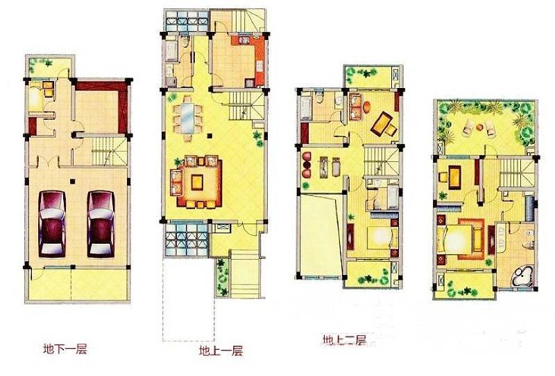 宝龙湖畔花城6室3厅4卫206㎡户型图