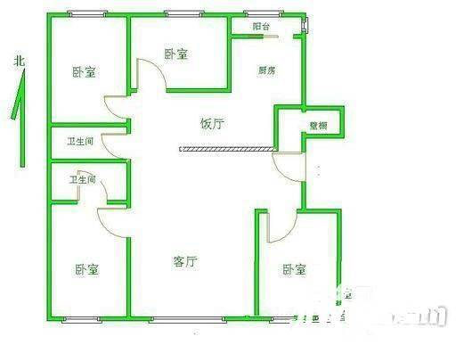 长安吉星家园4室2厅2卫140㎡户型图