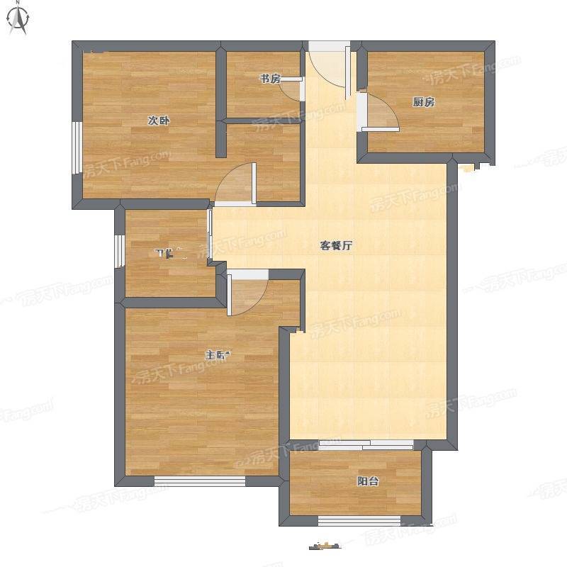 恒达中环国际住宅2室2厅0卫85㎡户型图