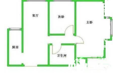 康顺苑2室1厅1卫104㎡户型图