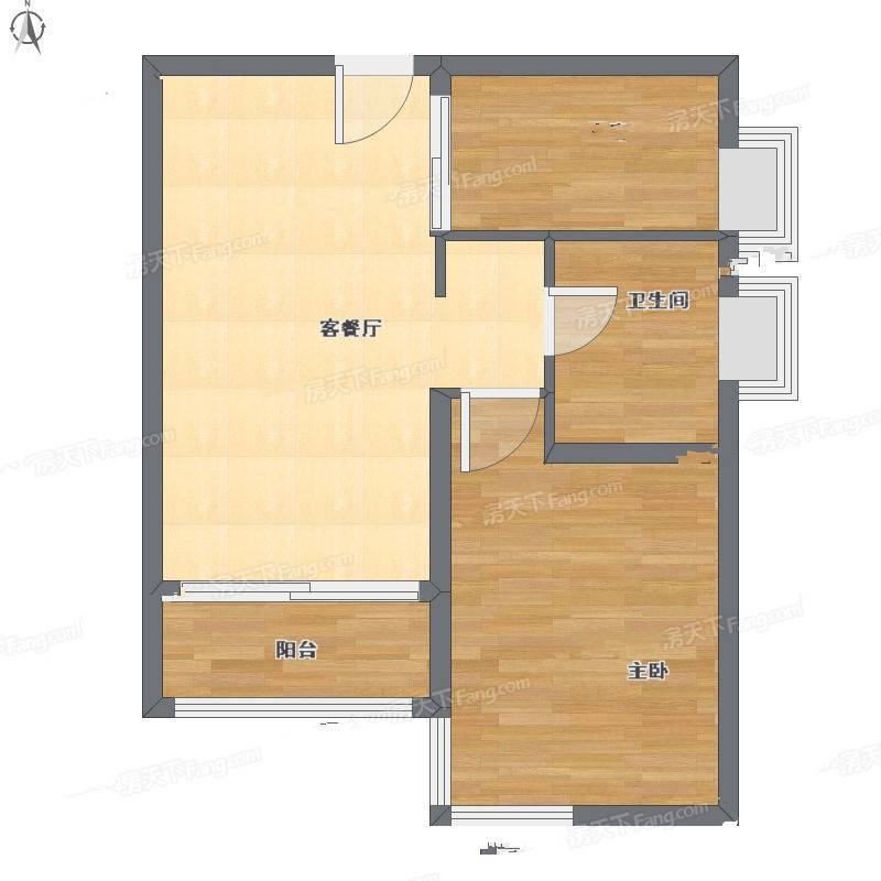 长宁苑1室1厅0卫60㎡户型图