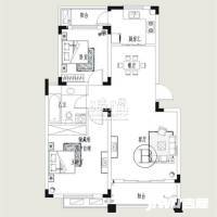 四季花城2室2厅1卫86㎡户型图