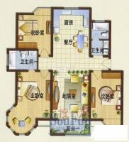 双隆明珠隆舜园3室2厅2卫132㎡户型图