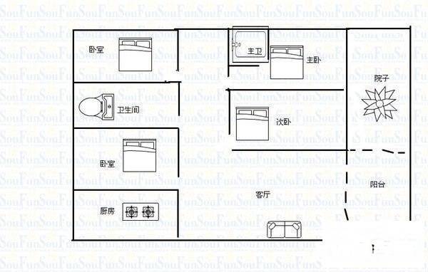 天润园4室2厅2卫164㎡户型图