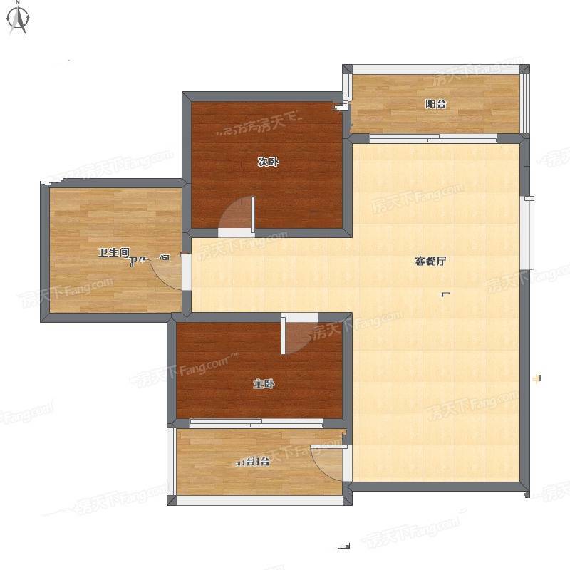 天润园2室2厅0卫108㎡户型图