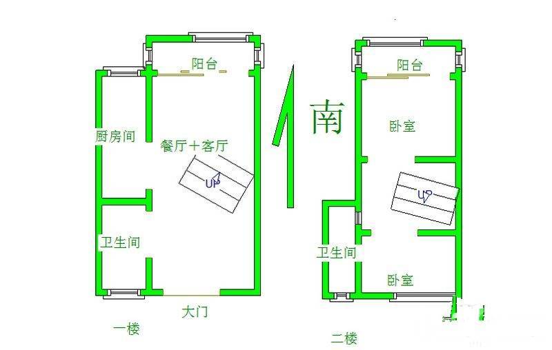 香榭花园2室2厅2卫110㎡户型图