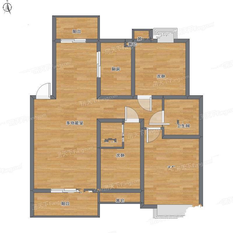 惠畅里3室1厅0卫117㎡户型图