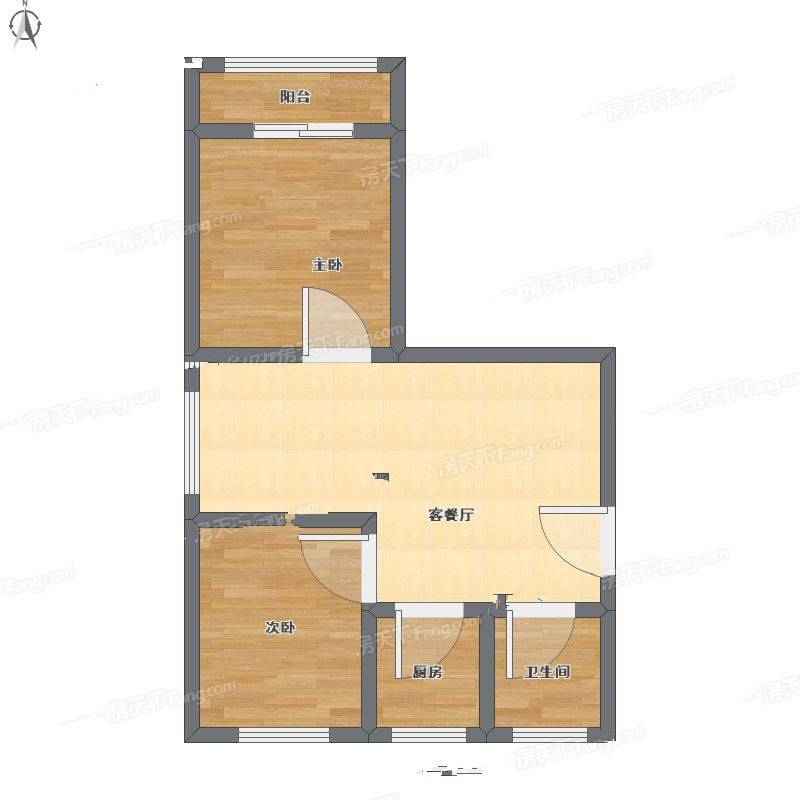 新惠路小区2室1厅0卫60㎡户型图