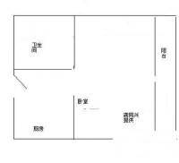 新丰苑1室1厅1卫77㎡户型图