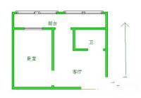 康桥丽景花园2室1厅1卫43㎡户型图