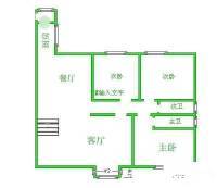 康桥丽景花园3室2厅1卫132㎡户型图