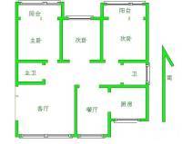 大箕山家园3室1厅1卫118㎡户型图