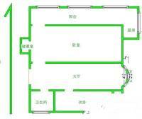 孙蒋新村2室1厅1卫70㎡户型图