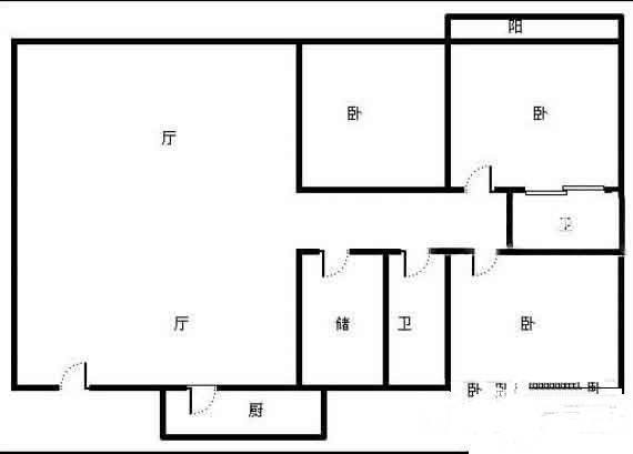 水乡苑3室2厅2卫120㎡户型图