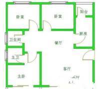 新乐苑小区3室1厅2卫97㎡户型图