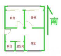 王巷西3室1厅1卫64㎡户型图