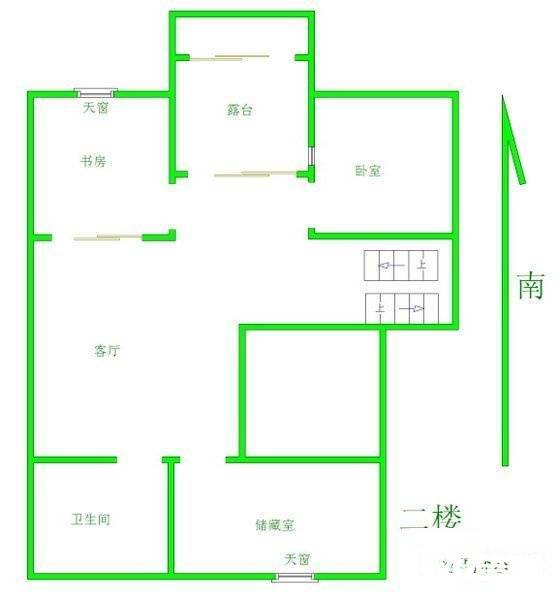 梁园小区4室3厅3卫128㎡户型图