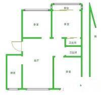 东亭锦绣花园2室2厅1卫25㎡户型图