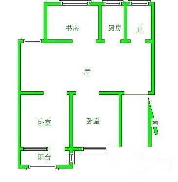 东亭锦绣花园3室2厅1卫113㎡户型图