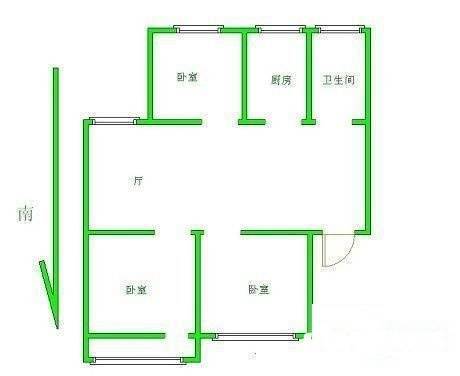 东亭锦绣花园3室2厅1卫113㎡户型图