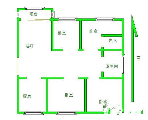 华侨城4室2厅2卫140㎡户型图