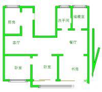 华侨城3室2厅1卫142㎡户型图