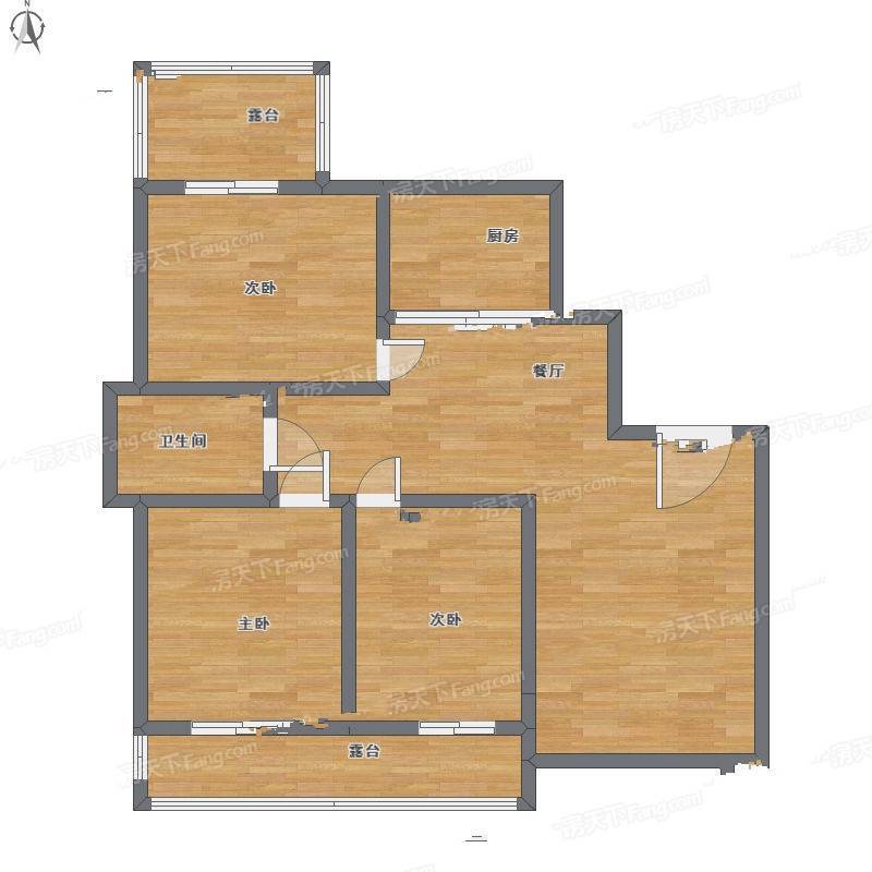 杨巷3室1厅0卫115㎡户型图